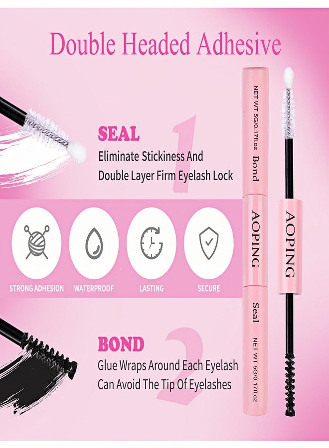 AOPING Lashes Extension Kit 640pcs False Eyelashes Clusters 30D+40D+50D, DIY Individual Lash Kit 8-18mm with Eyelash Tools Set - Image 5